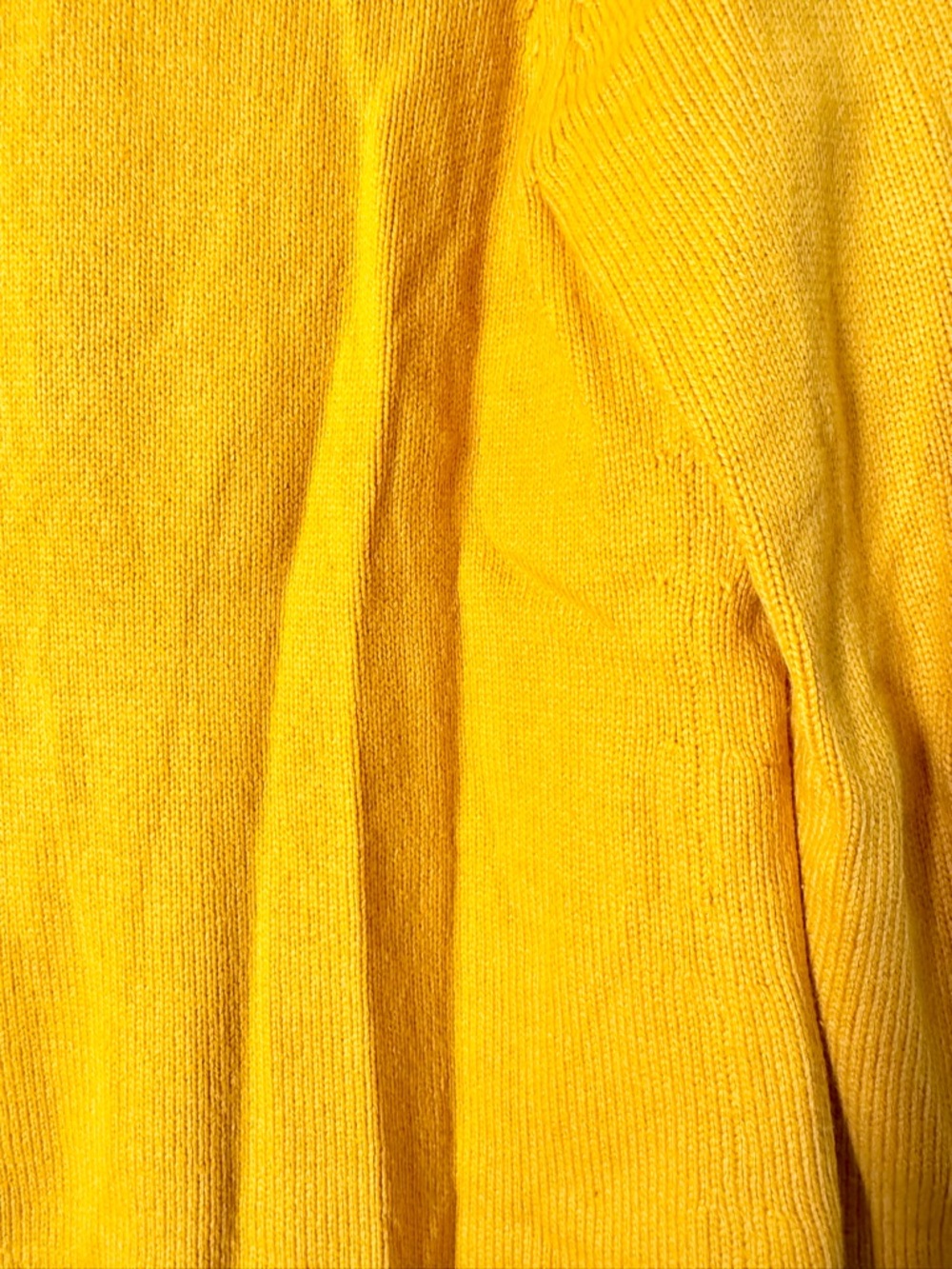 Talbots Mustard Cardigan Button Front Pockets Size L - Picture 7 of 8